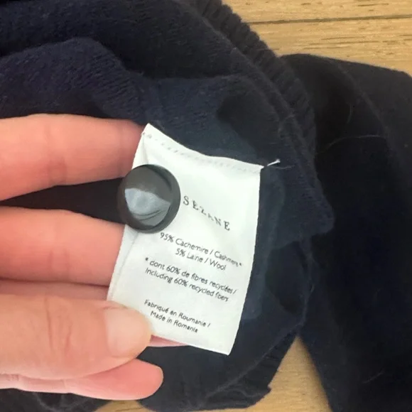 Sezane Navy V-Neck Sweater - Picture 5 of 6